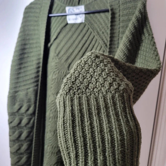 Blugirl Blumarie Green Knit Cardigan | Fall Knit Cardigan | Large Cardigan - Picture 4 of 11